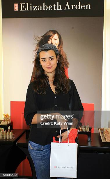 Cote de Pablo attends The Stuart Weitzman luxury suite showcasing an exclusive Oscar shoe collection; skin care products by Mario Badescu, manicures...