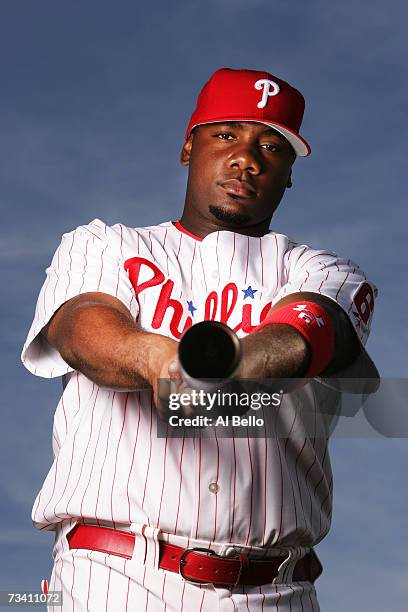 Ryan Howard of the Philadelphia Phillies poses during Photo Day on February 24, 2007 at Brighthouse Networks Field in Clearwater, Florida.