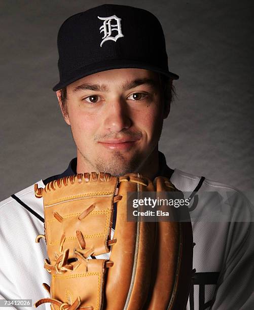 Andrew Miller poses for a portrait during the Detroit Tigers Photo Day on February 24, 2007 at Joker Marchant Stadium in Lakeland, Florida.