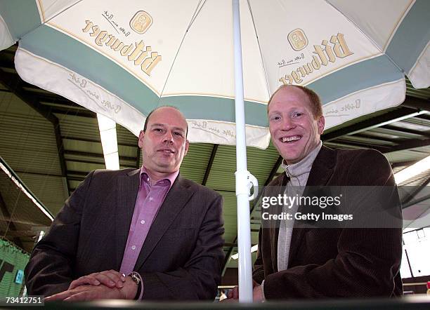 Juergen Donauer and Matthias Sammer during the 'Play Soccer, Get Together' charity tournament sponsored by Bitburger on February 24, 2007 in Munich,...