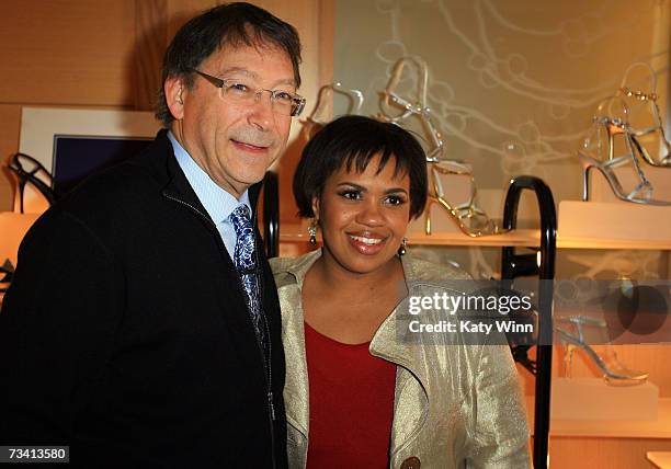 Stuart Weitzman and Chandra Wilson attend The Stuart Weitzman luxury suite showcasing an exclusive Oscar shoe collection; skin care products by Mario...