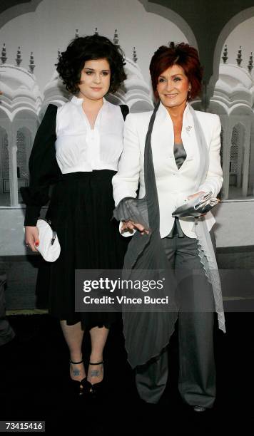 Kelly and Sharon Osbourne attend "Giorgio Armani Celebrates the Oscars" with an exclusive fashion show of the Armani Prive Spring/Summer 2007 couture...