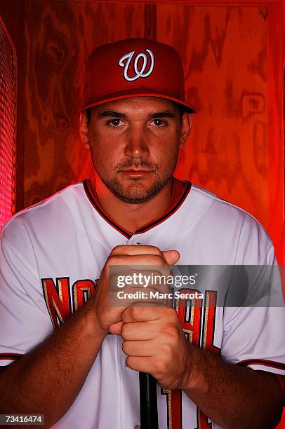 Ryan Zimmerman of the Washington Nationals poses during Photo Day on February 25, 2007 at Space Coast stadium in Viera, Florida.