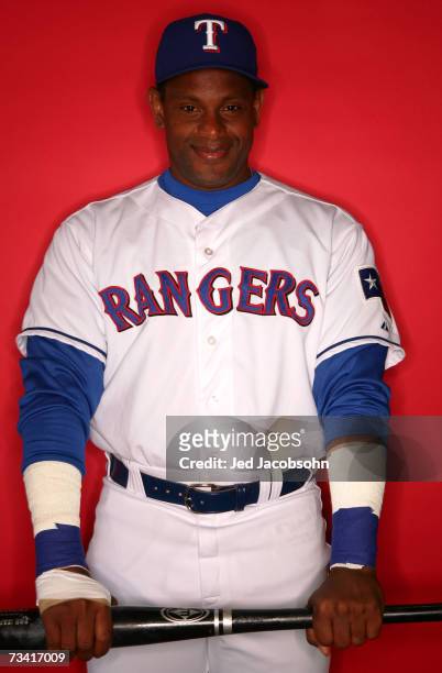 Sammy Sosa of the Texas Rangers poses for a portrait during spring training Photo Day on February 25, 2007 in Surprise, Arizona.