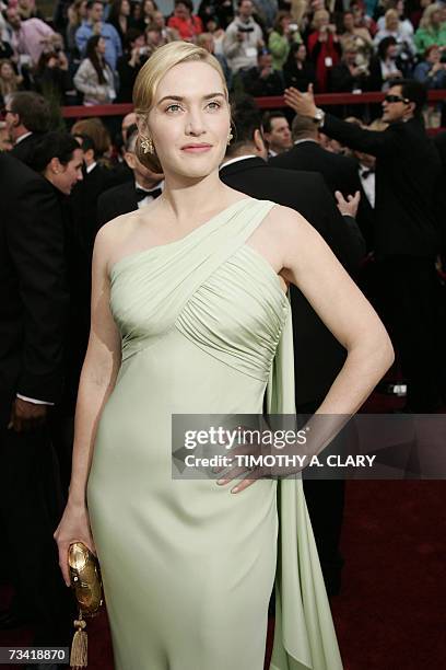 Hollywood, UNITED STATES: British actress Kate Winslet arrives at the 79th Academy Awards in Hollywood, California, 25 February 2007. AFP...