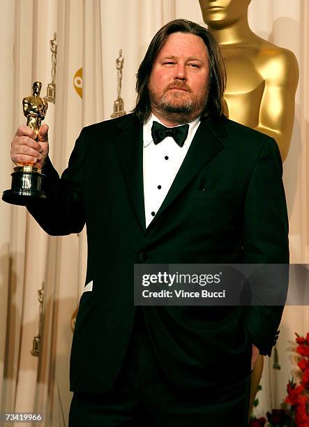 Winner of Best Writing, Screenplay Based on Material Previously Produced or Published for "The Departed" William Monahan poses during the 79th Annual...