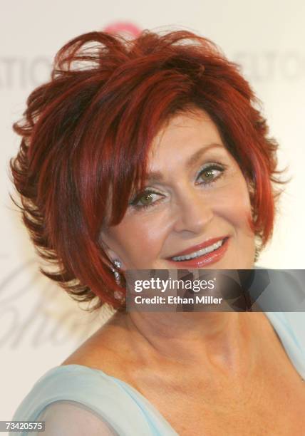 Television personality Sharon Osbourne arrives at the 15th Annual Elton John AIDS Foundation Academy Awards viewing party held at the Pacific Design...