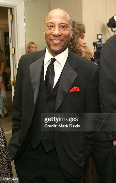 Television personalty Byron Allen arrives at the 17th Annual Night Of 100 Stars Oscar Gala held at the Beverly Hills Hotel on February 25, 2007 in...