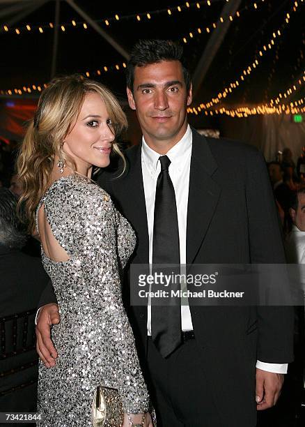Actress Haylie Duff and actor A.J. Discala attends "The Envelope Please" Oscar Viewing Party held at The Abbey on March 5, 2006 in West Hollywood,...