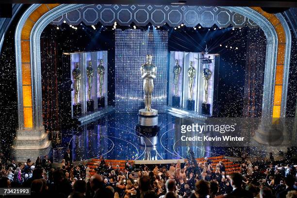 General view inside the Kodak Theatre during the 79th Annual Academy Awards at the Kodak Theatre on February 25, 2007 in Hollywood, California.