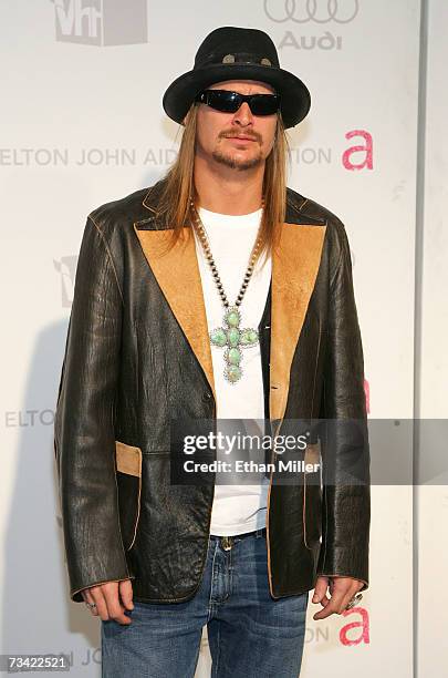 Singer Kid Rock arrives at the 15th Annual Elton John AIDS Foundation Academy Awards viewing party held at the Pacific Design Center on February 25,...