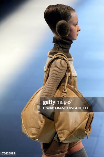 Model presents a creation by Japanese designer Jun Takahashi for Undercover during the Autumn/Winter 2007/2008 ready-to-wear collection show in...