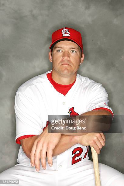 Third baseman Scott Rolen of the St. Louis Cardinals poses during Photo Day on February 26, 2007 at the Roger Dean Stadium in Jupiter, Florida.