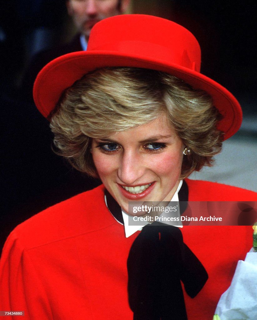 Princess Diana during a visit to Cirencester, February 1985. News Photo ...