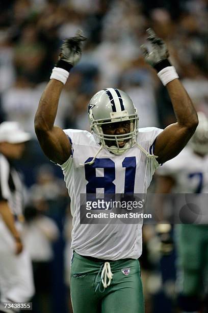 Terrell Owens of the Dallas Cowboys expresses himself against the Washington Redskins at Texas Stadium in Dallas, Texas on September 17, 2006. Dallas...