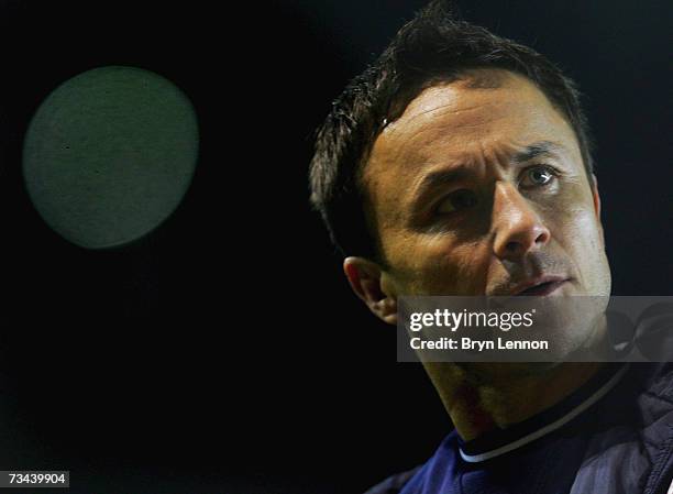 Eeds United Manager Dennis Wise leaves the pitch after the Coca-Cola Championship game between Birmingham City and Leeds United at St Andrew's on...