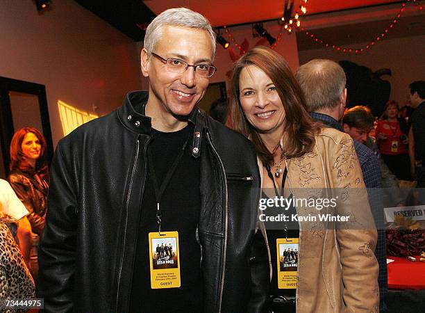 Dr. Drew Pinsky and his wife Susan pose at the afterparty for the premiere of Touchstone Picture's "Wild Hogs" at the Annex on February 27, 2007 in...