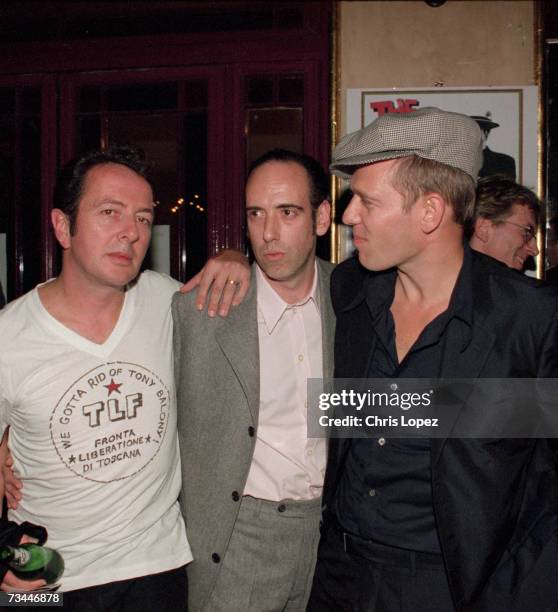 The Clash arriving at the screening of their documentary 'Westway to the world'. Directed by Don Letts. At the Coronet cinema, Nottinghill Gate,...