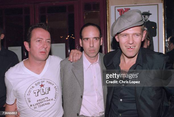 The Clash arriving at the screening of their documentary 'Westway to the world'. Directed by Don Letts. At the Coronet cinema, Nottinghill Gate,...