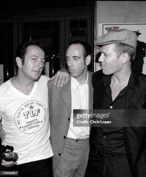 The Clash arriving at the screening of their documentary 'Westway To The World'. Directed by Don Letts. At the Coronet cinema, Nottinghill Gate,...