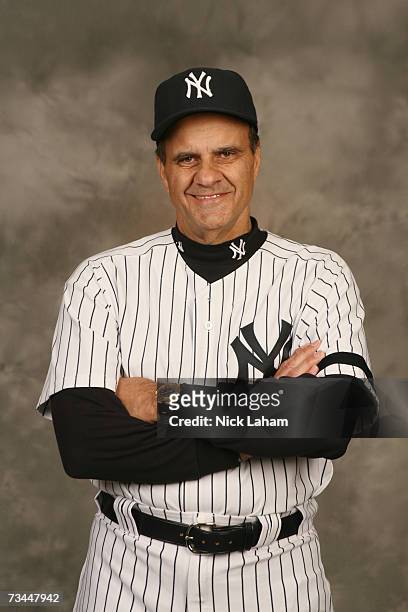 Manager Joe Torre of the Yankees poses for a portrait during the New York Yankees Photo Day at Legends Field on February 23, 2007 in Tampa, Florida.