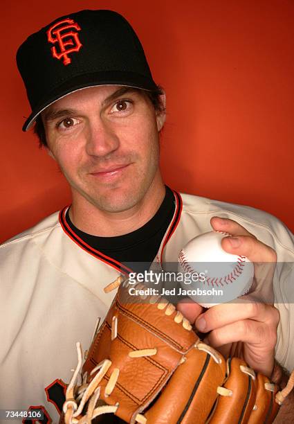 Barry Zito of the San Francisco Giants poses for a portrait during spring training Photo Day on February 28, 2007 in Scottsdale, Arizona.