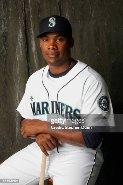Outfielder Jose Guillen of the Seattle Mariners poses during Photo Day on February 23, 2007 at Peoria Sports Complex in Peoria, Arizona.