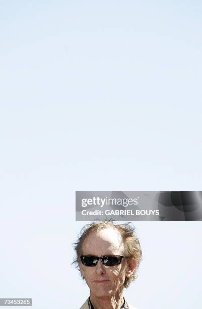 Hollywood, UNITED STATES: Member of the Rock band The Doors, Robby Kreiger listens to a speech after been honored by a Star on the Hollywood Walk of...