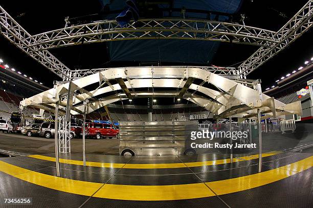 Night view of the new Car of Tomorrow template, during NASCAR Car of Tomorrow testing at Bristol Motor Speedway on February 28, 2007 in Bristol,...