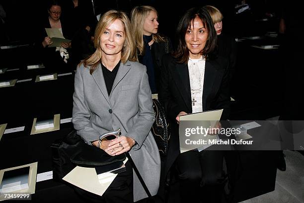 Barbara Starkey and Olivia Harrisson attend the Stella McCartney fashion show F/W 2007/08 at Palais de Chaillot on March 1, 2007 in Paris, France.