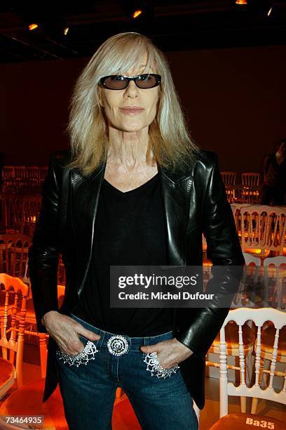 Betty Catroux attends the Yves Saint Laurent fashion show F/W 2007/08 at Centre Georges Pompidou on March 1, 2007 in Paris, France.