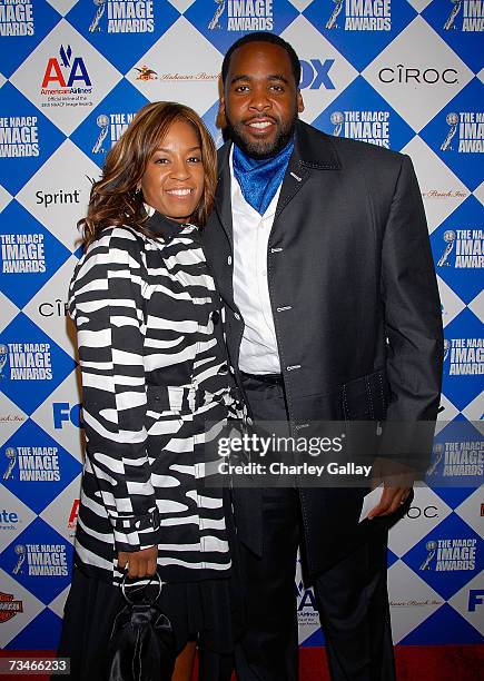 Detroit Mayor Kwame M. Kilpatrick and his wife Carlita Kilpatrick arrive at the 38th NAACP Image Awards Pre-Show Gala at Boulevard 3 on March 1, 2007...