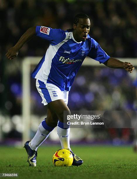 Cameron Jermone of Birmingham City in action during the Coca-Cola Championship game between Birmingham City and Leeds United at St Andrew's on...