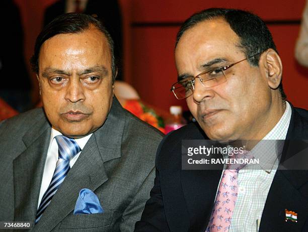 Indian Petroleum and Natural Gas Minister, Murali Deora and Secretary of the Ministry of Petroleum and Natural Gas, M.S. Srinivasan attend the...
