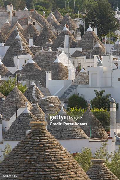 trulli houses, alberobello, puglia, italy - alberobello 個照片及圖片檔