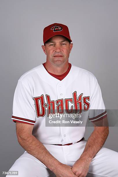 Kirk Gibson of the Arizona Diamondbacks poses during photo day at Tucson Electric Park on February 27, 2007 in Tucson, Arizona.