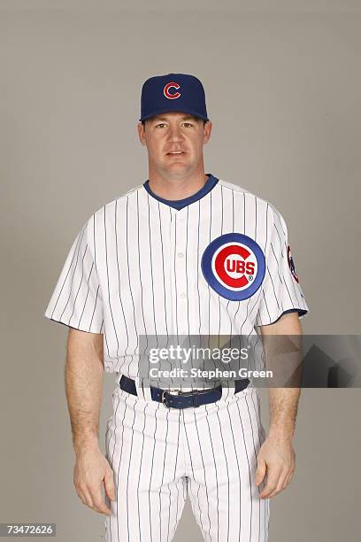 Mike Kincade of the Chicago Cubs poses during photo day at HoHoKam Park on February 26, 2007 in Mesa, Arizona.