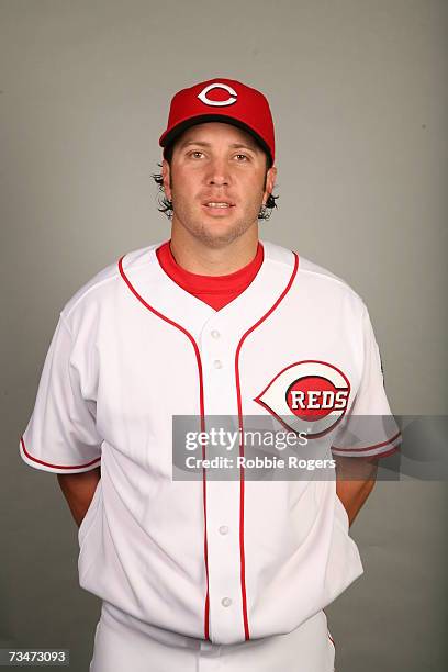 Mark Bellhorn of the Cincinnati Reds poses during photo day at Ed Smith Stadium on February 23, 2007 in Sarasota, Florida.