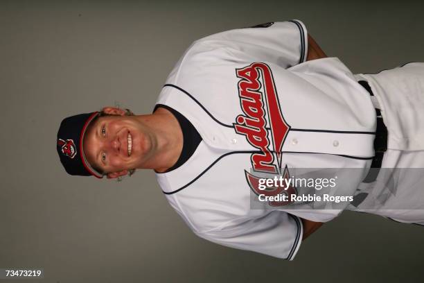 Jason Michaels of the Cleveland Indians poses during photo day at Chain of Lakes Park on February 27, 2007 in Winter Haven, Florida.