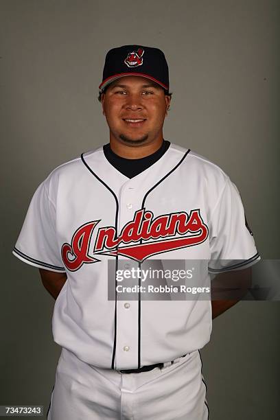 Jhonny Peralta of the Cleveland Indians poses during photo day at Chain of Lakes Park on February 27, 2007 in Winter Haven, Florida.