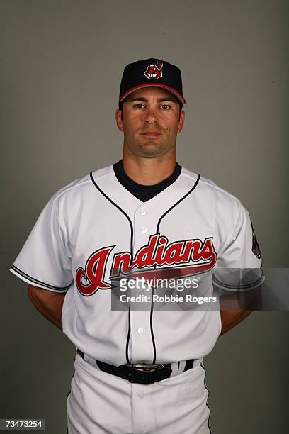 David Delucci of the Cleveland Indians poses during photo day at Chain of Lakes Park on February 27, 2007 in Winter Haven, Florida.