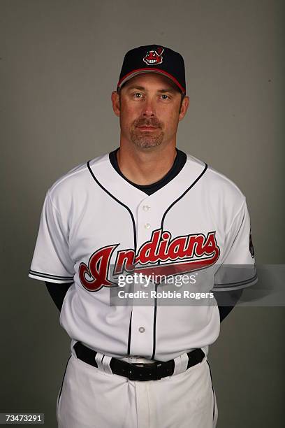 Derek Shelton of the Cleveland Indians poses during photo day at Chain of Lakes Park on February 27, 2007 in Winter Haven, Florida.