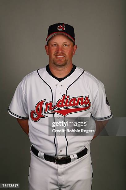 Aaron Fultz of the Cleveland Indians poses during photo day at Chain of Lakes Park on February 27, 2007 in Winter Haven, Florida.