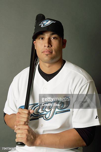 Sergio Santos poses for a portrait during the Toronto Blue Jays Photo Day on February 23, 2007 at The Bobby Mattick Training Center in Dunedin,...