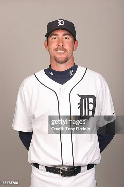 Justin Verlander of the Detroit Tigers poses during photo day at Marchant Stadium on February, 24 2007 in Lakeland, Florida.