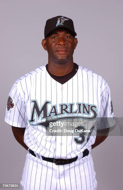 Felix Rodriguez of the Florida Marlins poses during photo day at Roger Dean Stadium on February 23, 2007 in Jupiter, Florida.