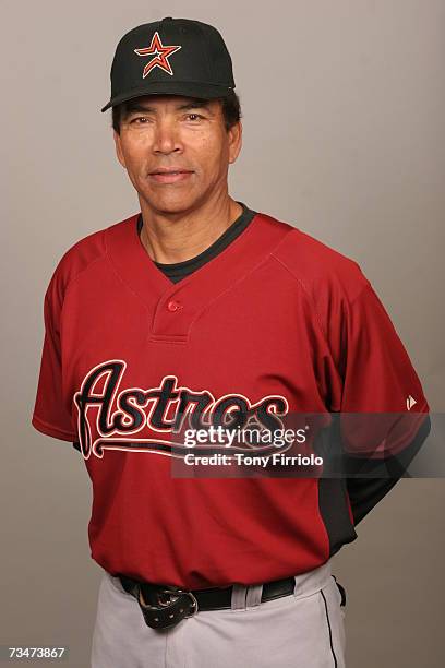 Jose Cruz of the Houston Astros poses during photo day at Osceola County Stadium on February 28, 2007 in Kissimmee, Florida.