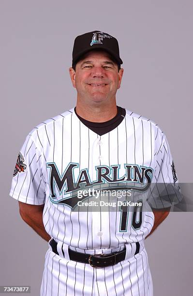 Carlos Tosca of the Florida Marlins poses during photo day at Roger Dean Stadium on February 23, 2007 in Jupiter, Florida.