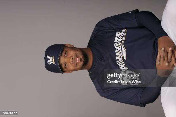 Francisco Cordero of the Milwaukee Brewers poses during photo day at Maryvale Stadium on February 27, 2007 in Phoenix, Arizona.