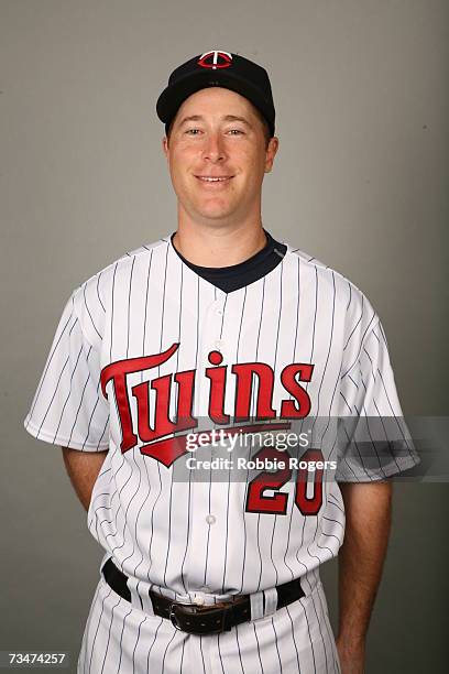 Lew Ford of the Minnesota Twins poses during photo day at Hammond Stadium on February 26, 2007 in Ft. Myers, Florida.